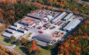 Maryland lumberyard aerial view