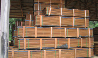 stacks of Ipe wood