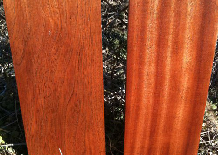 Flatsawn Utile (left) & Quartersawn Utile (right)