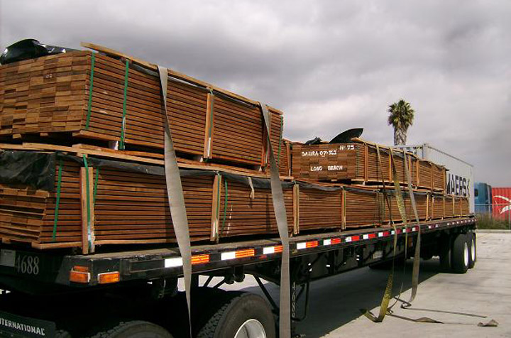 truck with ipe lumber boards