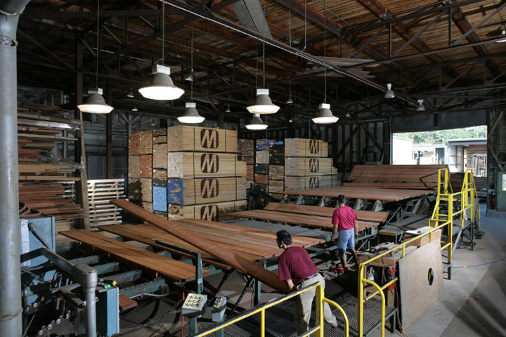 grading dried lumber at mcilvain