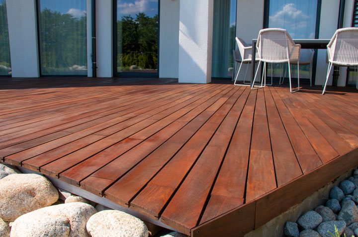 gorgeous ipe wood back deck