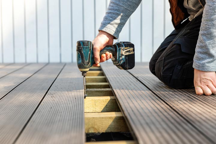 installation of composite decking